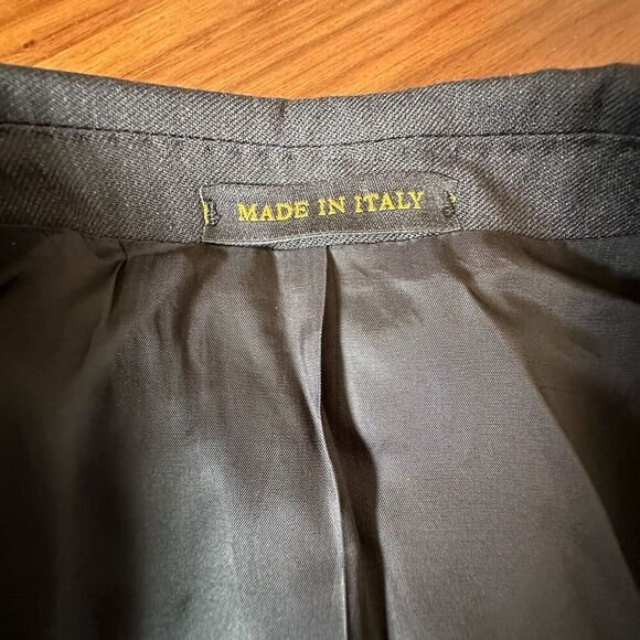 Vito Rufolo Black Merino Wool Blazer Suit Jacket Sport Coat Made in Italy 42R - Picture 7 of 9